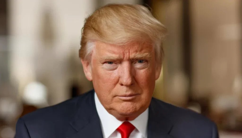 Ilustrasi foto wajah Donald Trump yang tidak suka dengan terpilihnya Zohran Mamdani sebagai walikota New York.