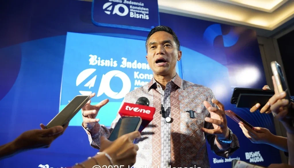 Ketua Umum Kamar Dagang dan Industri (Kadin) Indonesia Anindya Novyan Bakrie, menegaskan pentingnya memperkuat kinerja ekspor nasional