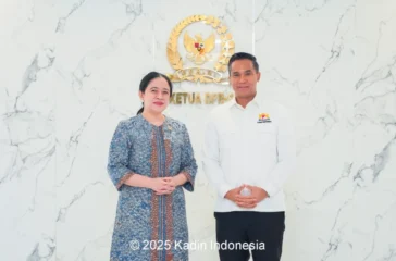 Ketua Umum Kamar Dagang dan Industri (Kadin) Indonesia Anindya Novyan Bakrie, bersama jajaran pengurus melakukan audiensi dengan Ketua DPR.