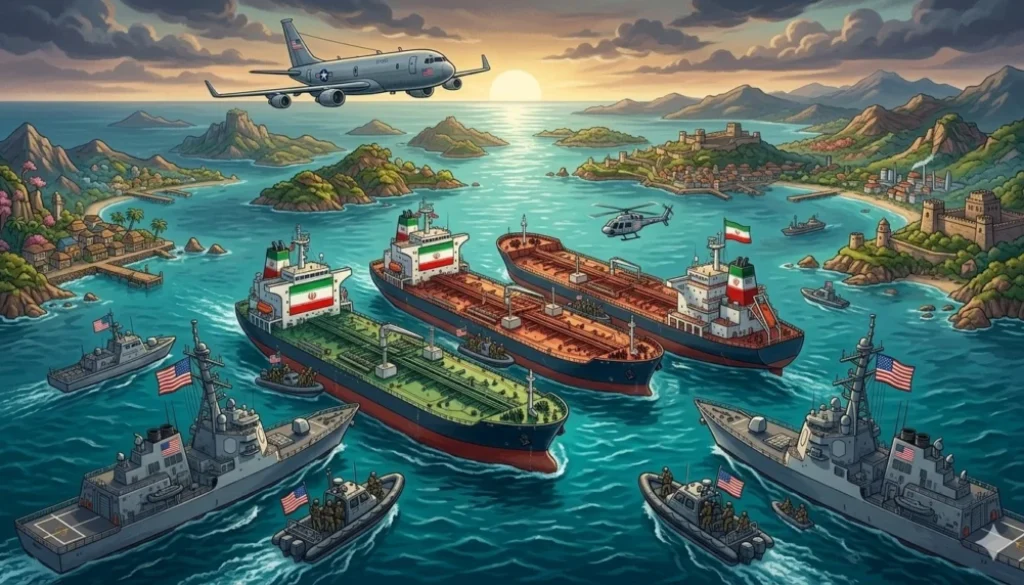 Militer AS mencegat tiga kapal tanker minyak Iran di perairan Asia di tengah blokade laut, memicu ketegangan dan memperparah krisis energi global.