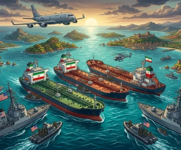 Militer AS mencegat tiga kapal tanker minyak Iran di perairan Asia di tengah blokade laut, memicu ketegangan dan memperparah krisis energi global.