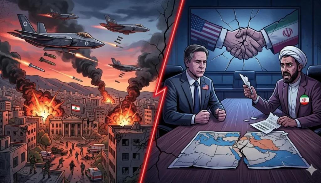 Iran mengecam serangan Israel ke Lebanon meski ada gencatan senjata dengan AS, sementara perbedaan tafsir kesepakatan dan isu nuklir memperparah ketegangan.