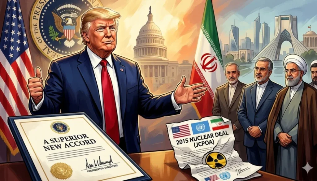 Presiden AS Donald Trump mengklaim kesepakatan baru AS-Iran akan lebih baik dari JCPOA 2015, serta menjamin keamanan global dan mencegah ancaman nuklir Timteng.
