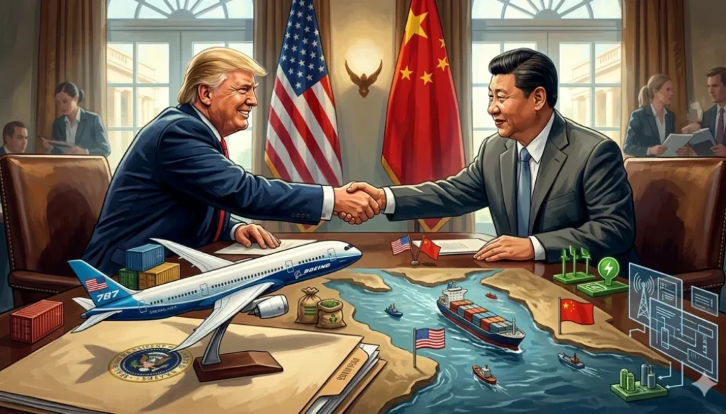 Presiden AS Donald Trump dan Presiden China Xi Jinping menghasilkan sejumlah kesepakatan penting mulai dari pembelian Boeing, Selat Hormuz, Taiwan hingga AI.