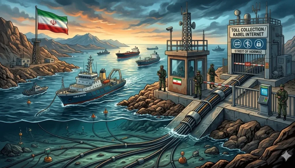 Iran berencana mengenakan biaya pada kabel internet bawah laut di Selat Hormuz, termasuk terhadap perusahaan teknologi AS seperti Google dan Microsoft.