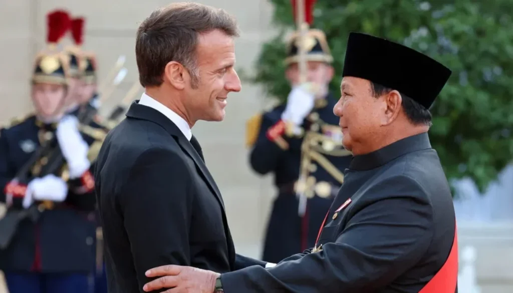 Presiden Prabowo dan Presiden Prancis Emmanuel Macron membahas kerjasama pertahanan, pendidikan, investasi, hingga dukungan solusi dua negara untuk Palestina.