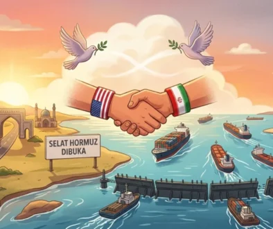 AS dan Iran mencapai kesepakatan damai untuk mengakhiri perang. Selat Hormuz akan dibuka kembali setelah penandatanganan perjanjian pada 19 Juni 2026.