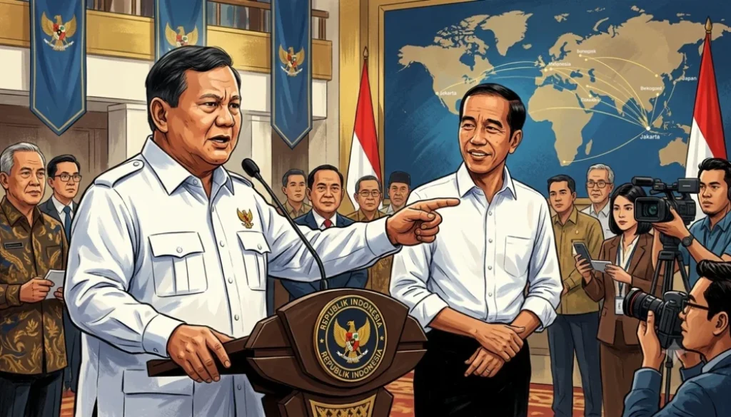 Presiden Prabowo Subianto menanggapi kritik soal sering ke luar negeri dengan menyinggung Jokowi. Ia menegaskan Indonesia tetap menjalankan politik bebas aktif.