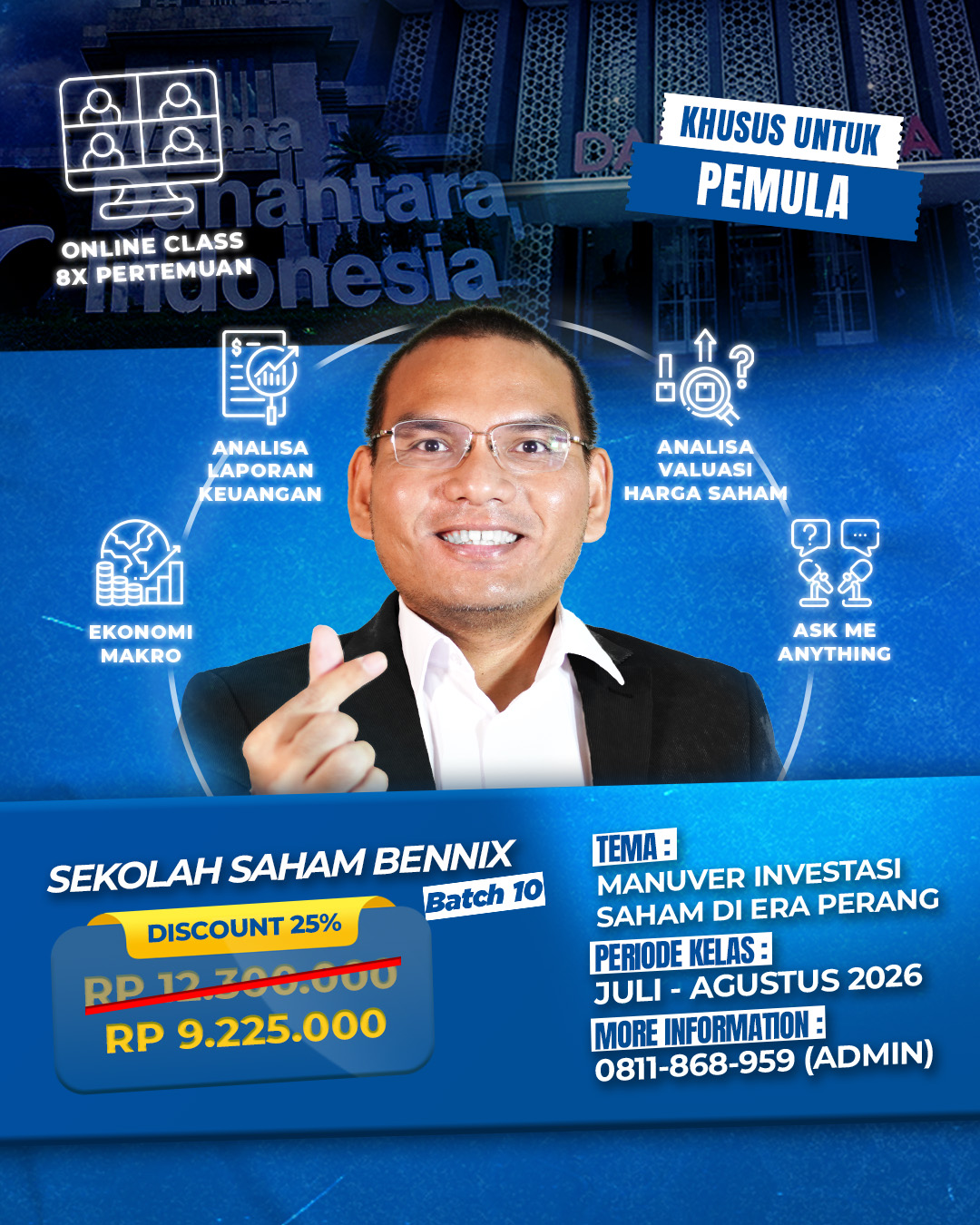 Sekolah Saham Bennix batch 10 segera dibuka, daftar sekarang