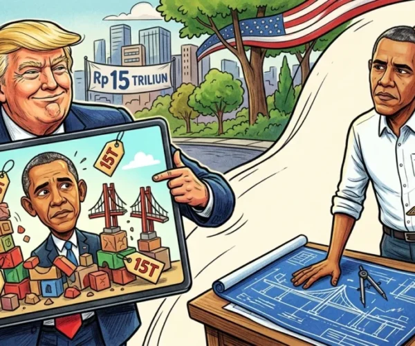 Presiden AS Donald Trump menyindir Eks Presiden Barack Obama dengan membagikan gambar AI terkait Pusat Kepresidenan yang terbengkalai menjelang peresmiannya.