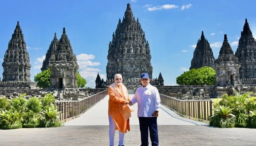 PM India Narendra Modi berjanji kepada Presiden Prabowo menyelesaikan restorasi Candi Prambanan sebelum 2029 dan kembali meresmikannya.