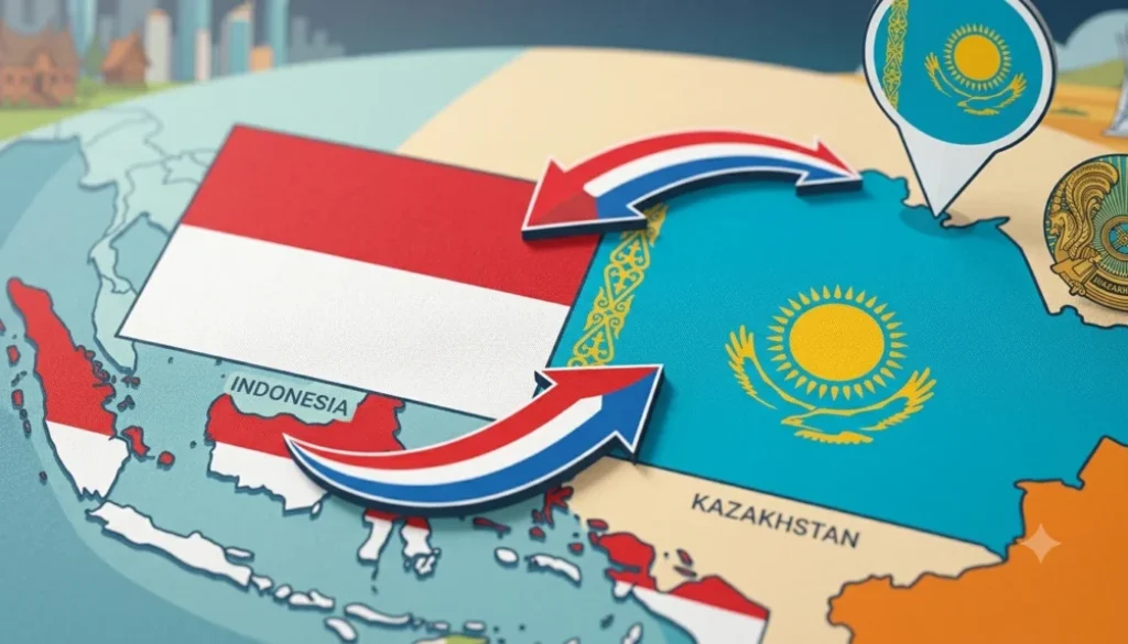 Indonesia menjajaki jalur perdagangan baru melalui Kazakhstan untuk memperluas akses ekspor ke Eurasia serta meningkatkan kerja sama ekonomi bilateral.