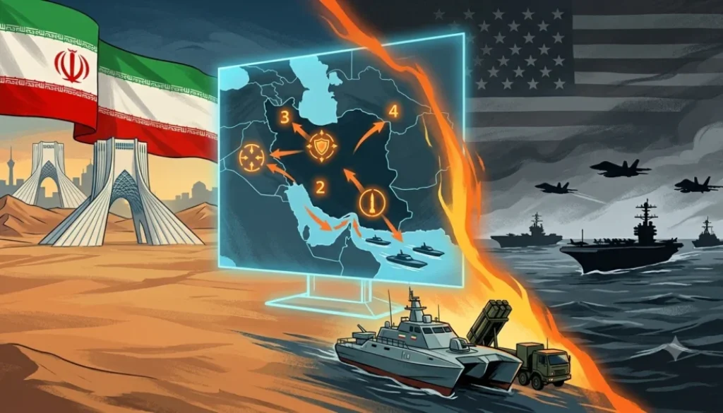 Iran disebut menyusun empat strategi baru menghadapi Amerika Serikat, mulai dari Selat Hormuz hingga Laut Merah, guna menekan kepentingan ekonomi lawan.
