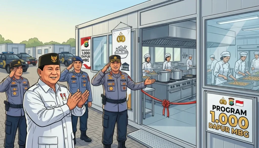 Prabowo Apresiasi Polri Bangun 1.000 Dapur MBG