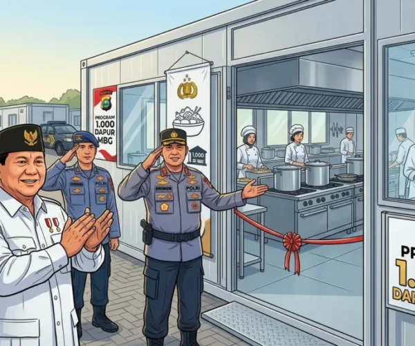 Prabowo Apresiasi Polri Bangun 1.000 Dapur MBG