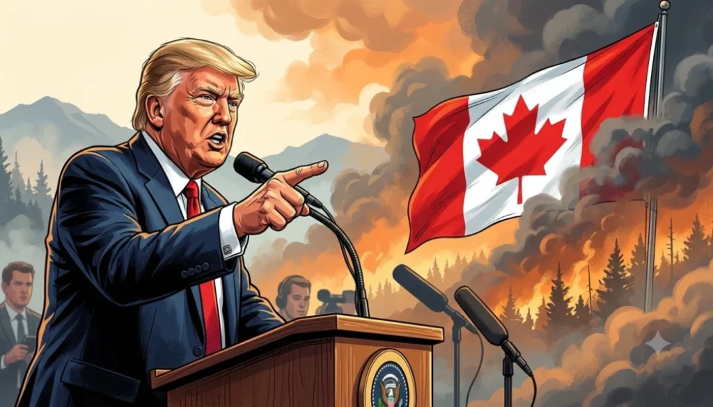 Trump Ancam Tambah Tarif Kanada Gara-Gara Asap Kebakaran