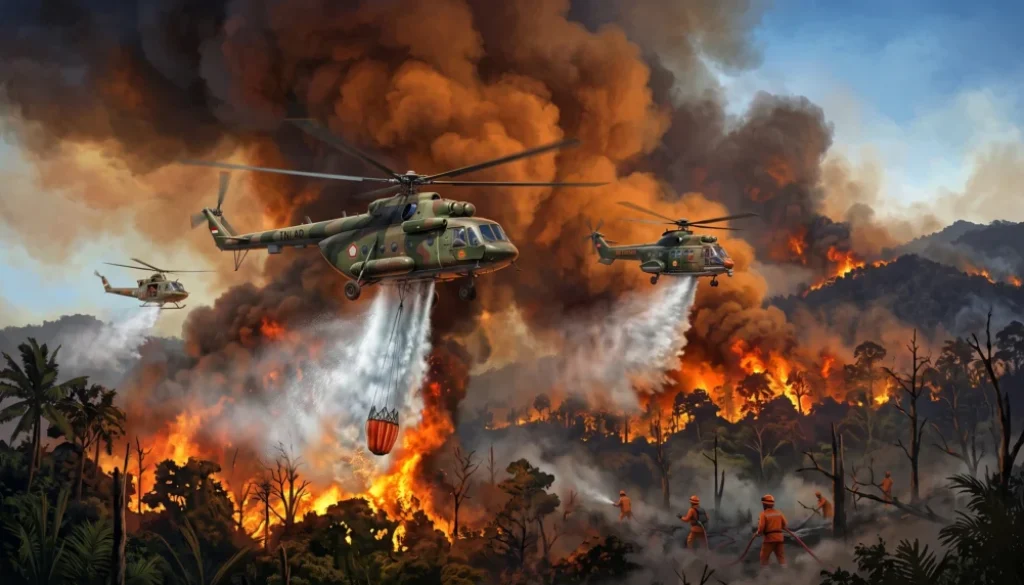 Prabowo Perintahkan Tambah Helikopter Tangani Karhutla