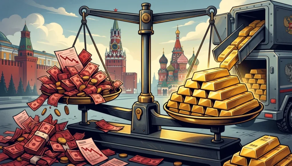 Rusia Jual 43,5 Ton Emas untuk Tutup Defisit Anggaran