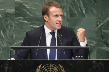 Gebrak Meja, Macron Bantah Klaim Trump soal Gaza di Sidang PBB