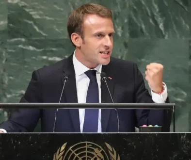 Gebrak Meja, Macron Bantah Klaim Trump soal Gaza di Sidang PBB