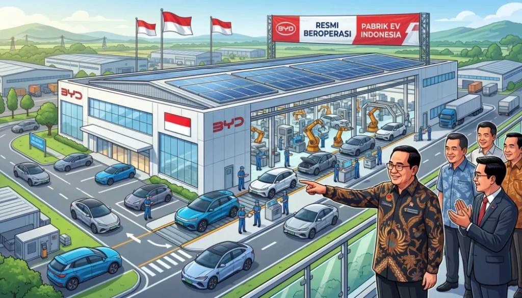 Pabrik BYD Rp11,7 Triliun Resmi Beroperasi, Menperin Soroti Dampak Industri RI